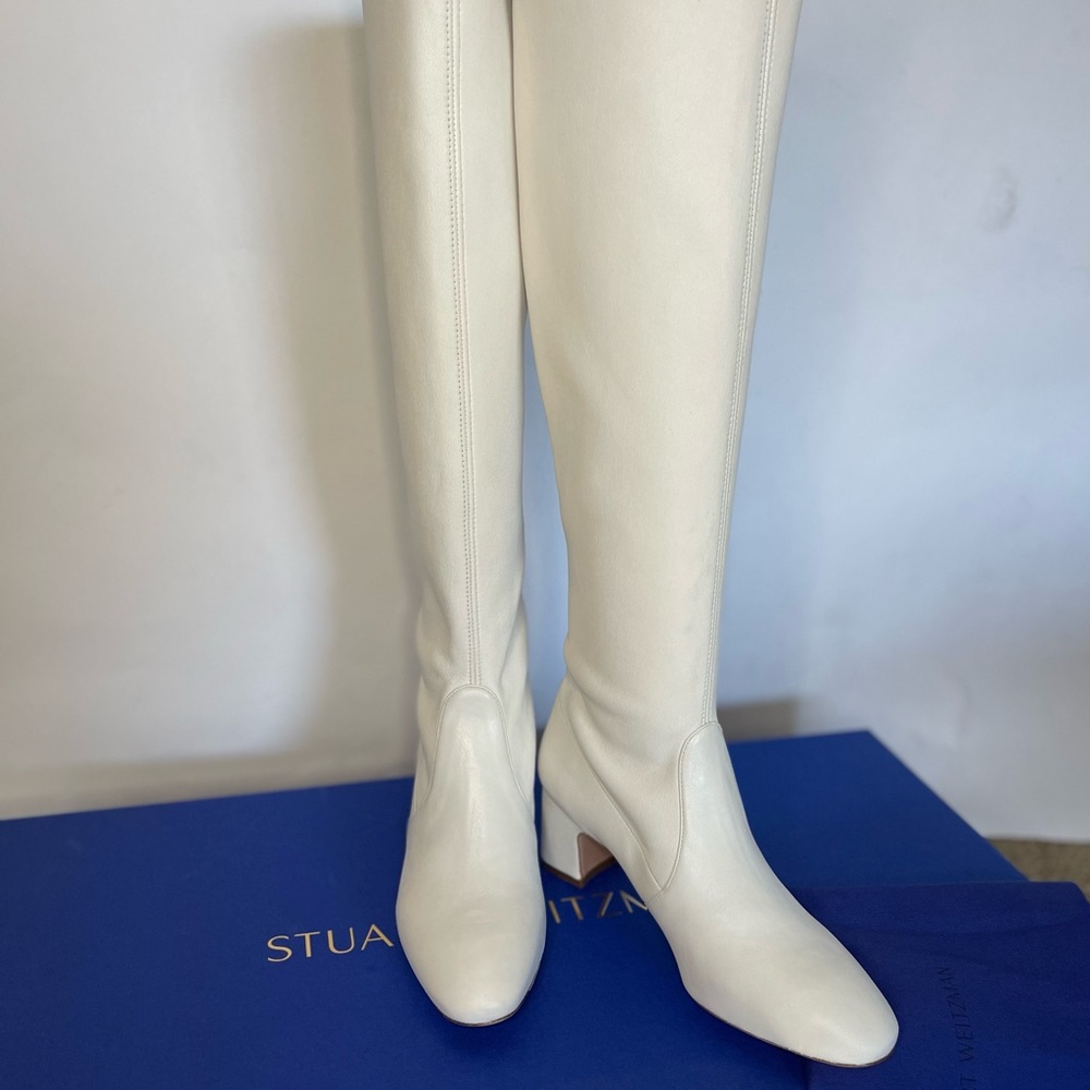 NEW IN BOX!! Stuart Weitzman Yuliana 85MM Leather Knee-High Boots